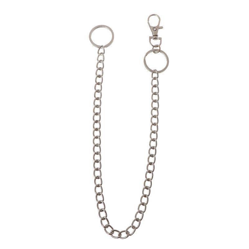16" Punk Belt Wallet Chain Waist Pants Chain Pocket Chain with Keyring Jewerly