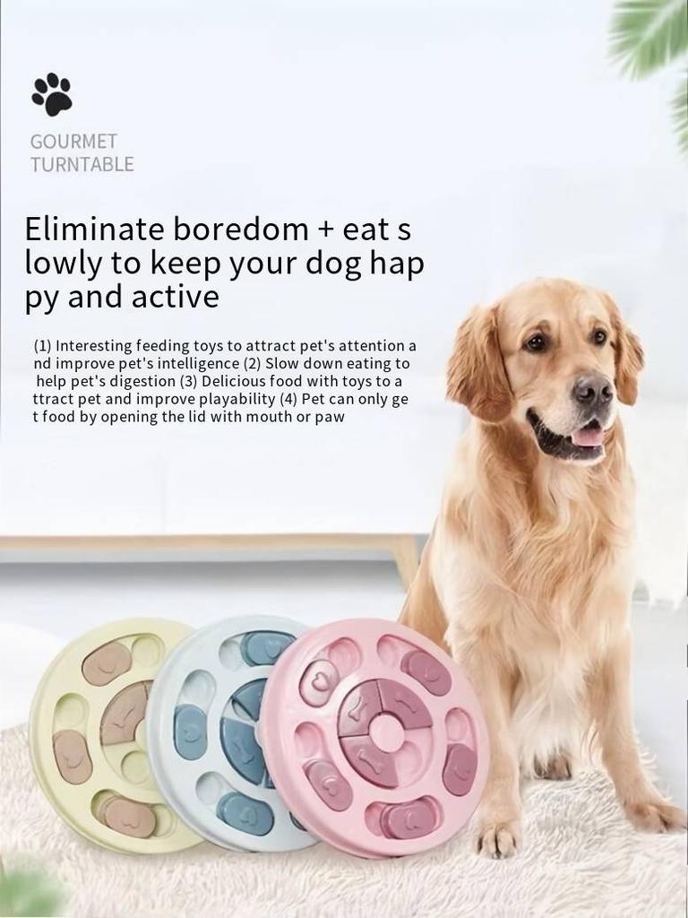 Dog Accessories Puzzle Interactive Toy for Puppy IQ Stimulation,Feed Distribution Bowl Treat Dispenser for Pet Fun Supplies