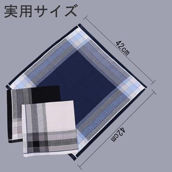 DONGFANGB Handkerchief Mens Gentlemens Business 100 Cotton Quick-Drying Thin 3-Piece Set 4242cm