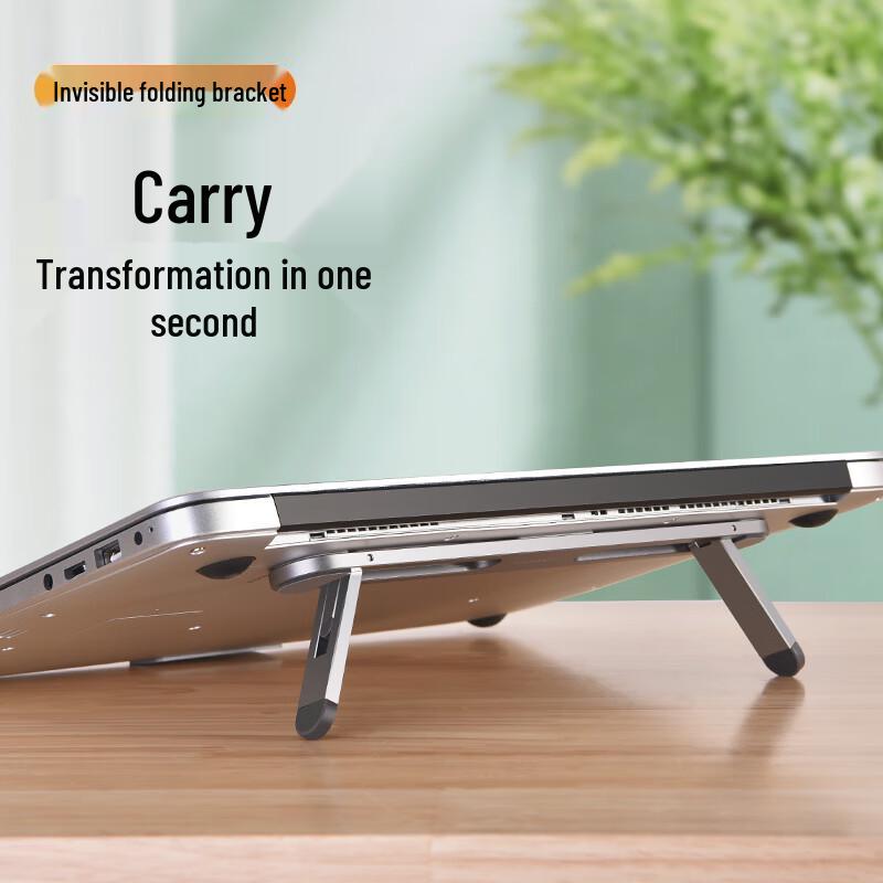 Oatsbasf Portable Invisible Laptop Stand with 2-Level Adjustment