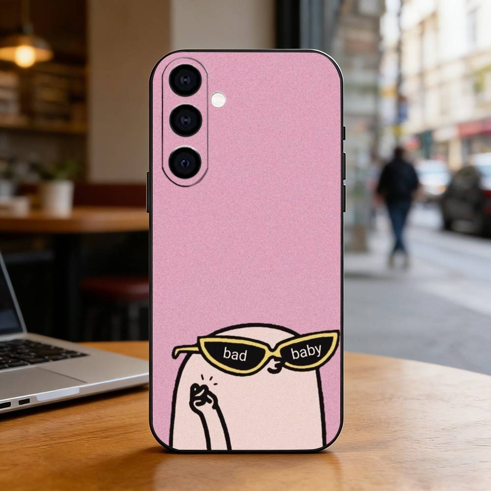Ketnipz Cute Cartoon Phone Case For Samsung Galaxy A73,A72,A71,A70,A53,A52,A51,Soft Silicone Black Cover