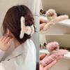 Women Hair Claw Plush Clip Cute Korean Fall Winter Solid Elegant Acrylic Furry