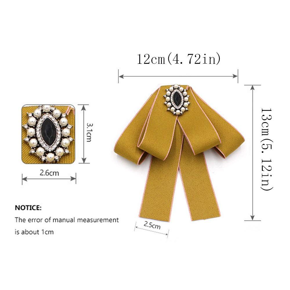 Rhinestone Bowknot Brooches Alloy Necktie Fashion Wedding Party Bow Tie for Groom Formal Suit