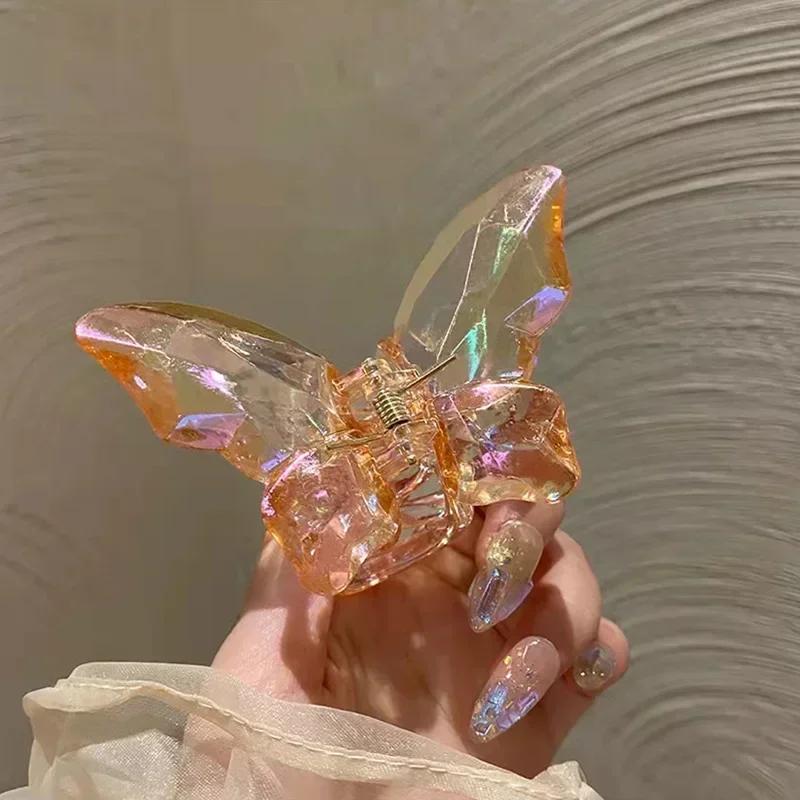 Летняя женская мода русалка кристалл бабочка заколка для волос чувство роскоши элегантный дизайн женская мода изысканные подарки на день рождения