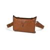 Whatna Antique-Tanned Natural Cowhide Leather One-Shoulder Men's Clutch Bag, Crossbody Bag, Chest Bag, Shoulder Bag, Handbag, Horizontal Style, Small