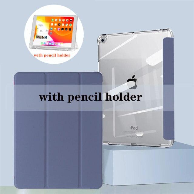 Чехол для iPad Pro 11 10,5 Air 3 Smart Cover 2019 iPad 10,2 8th 9,7 Mini 4 5 с подставкой для карандашей 5-го, 6-го поколения