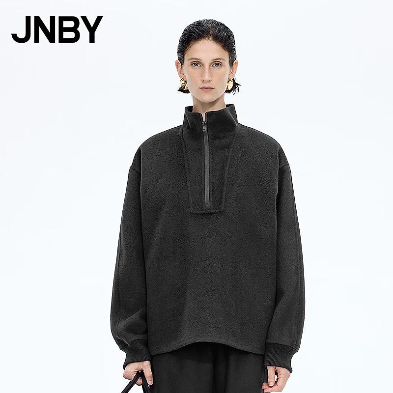 JNBY 2025 Winter Wool Cashmere Stand Collar Coat