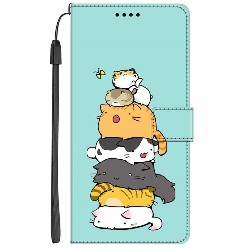 Leather Book Cover For Xiaomi Poco C40 Case Wallet Flip Cat Coque For Xiaomi Poco X4 Pro 5G / M4 Pro 4G Case Protection X3Pro