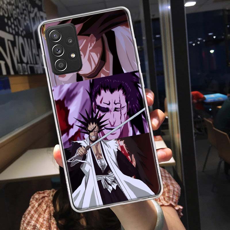 Чехол для телефона BLEACH Кенпачи Зараки для Samsung A54 A57 A37 A17 A14 A15 A12 A24 A34 A55 A35 A25 A52S A07 A05S A04S A22 A32 A72 Gal