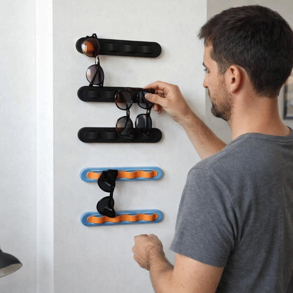 Waved Design Eyeglass Stand Wall Mounted Eyeglass Rack Display Rack Sunglasses Shelf Shops