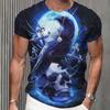 Animal T-Shirts For Men 3d Crow Print Street Designer Short Sleeved Loose Oversized T Shirt Retro Fashion Tops Summer Sweatshirt