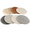 8/10 Pcs Cotton Rope Drink Coasters Round Hot Pads Mid Century Modern Dinner Plate Mat Set  Tabletop