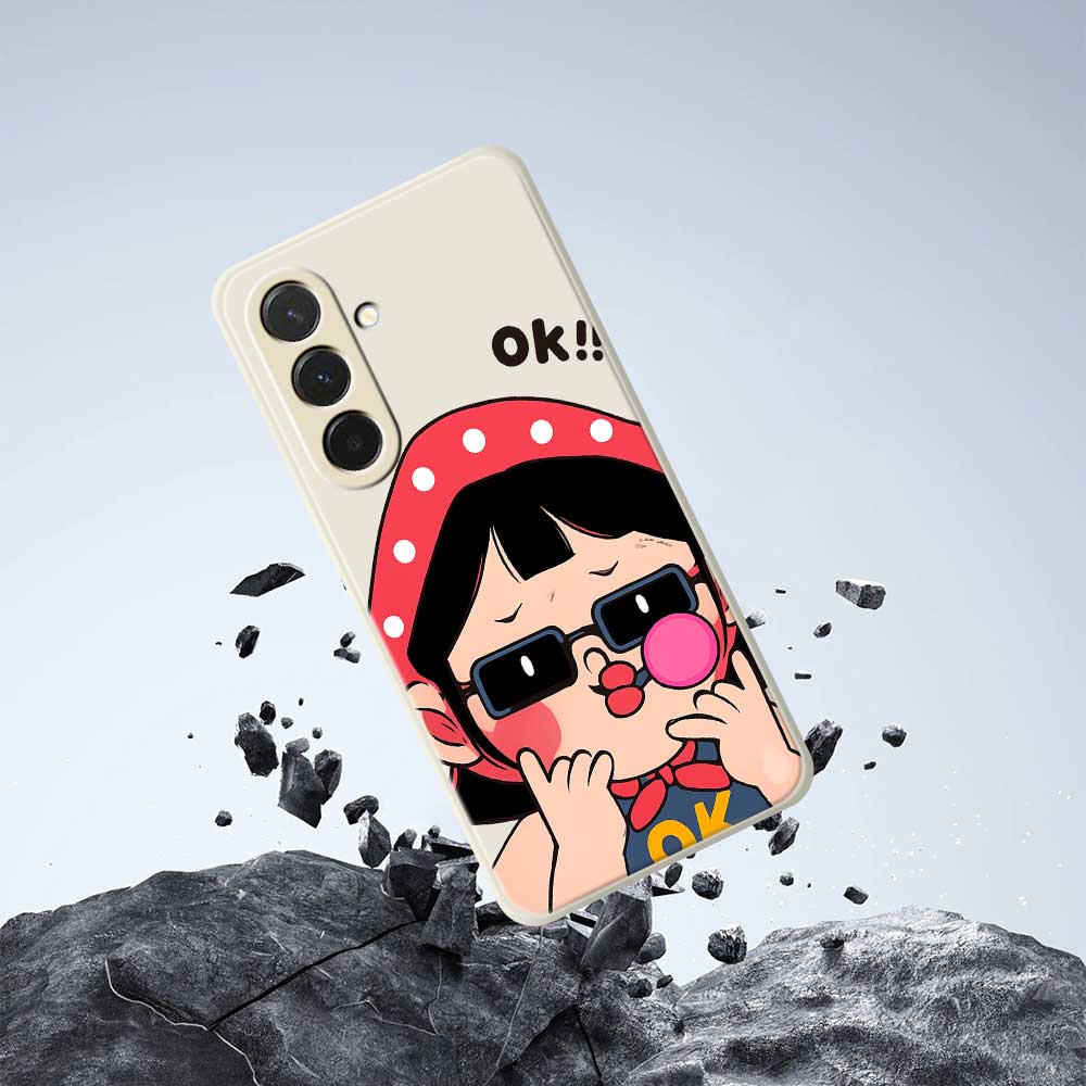 For Samsung Galaxy A36 5G Case Cute Kid Pattern Printing Straight Edge TPU Phone Back Cover