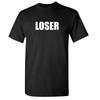 Футболка с надписью Loser Черная Хлопковая Смешная Шутка День Рождения Короткий Рукав S - 3XL
