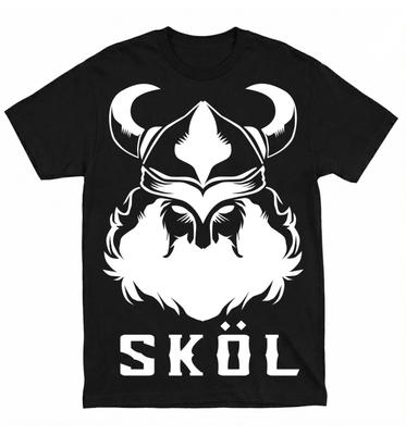 Футболка Viking Valhalla Nordic Skål Skol 180 г/м² | Классический крой 100% Хлопок