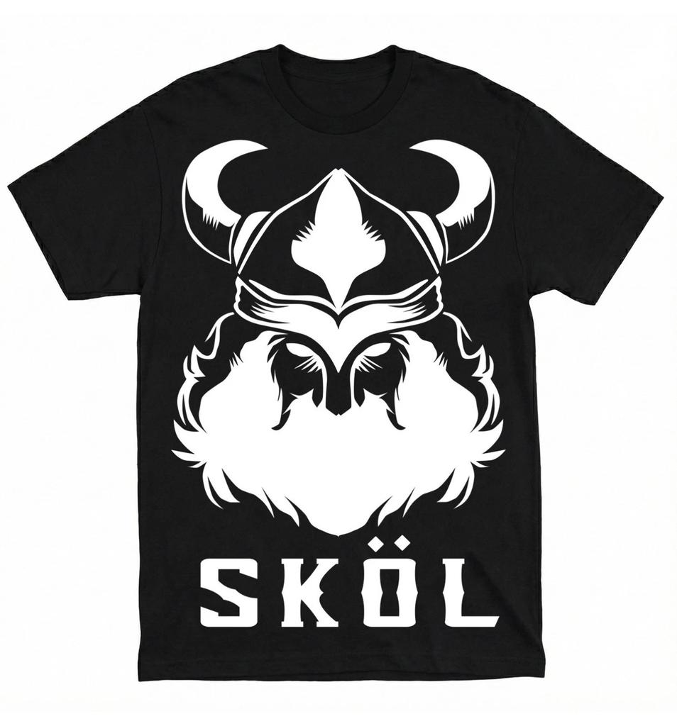Футболка Viking Valhalla Nordic Skål Skol 180 г/м² | Классический крой 100% Хлопок