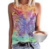 Летние цветные бабочки с цветочным принтом 3D майки женские уличные Y2k свободный жилет без рукавов с открытыми плечами женская майка