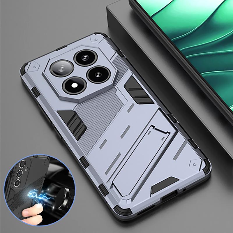 Ударопрочный PC Броня Подставка Чехол для Телефона Для Xiaomi Redmi Note 14 Pro 4G 5G Note14Pro Plus Redmi14C A3 Poco C75 PocoX7 Pro Чехол