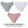 3Pcs/set  Cotton Patchwork Lace Panties Women Comfortable Briefs S-2XL Ladies Low-Rise Underwear Soft Underpants Lingerie