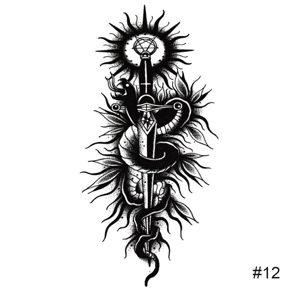 Маленькие свежие черные татуировки наклейки водонепроницаемые долговечные татуировки наклейки боди-арт татуировки для женщин мужчин