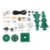 Electronic Christmas Tree Colorful LED Automatic Rotating Music Tree Assembly Kit DIY Teaching Set