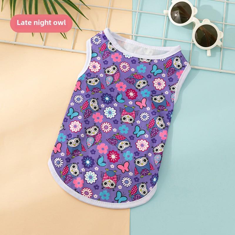Одежда для щенков, собак и кошек, мультяшный осенний милый жилет, удобный жилет с принтом