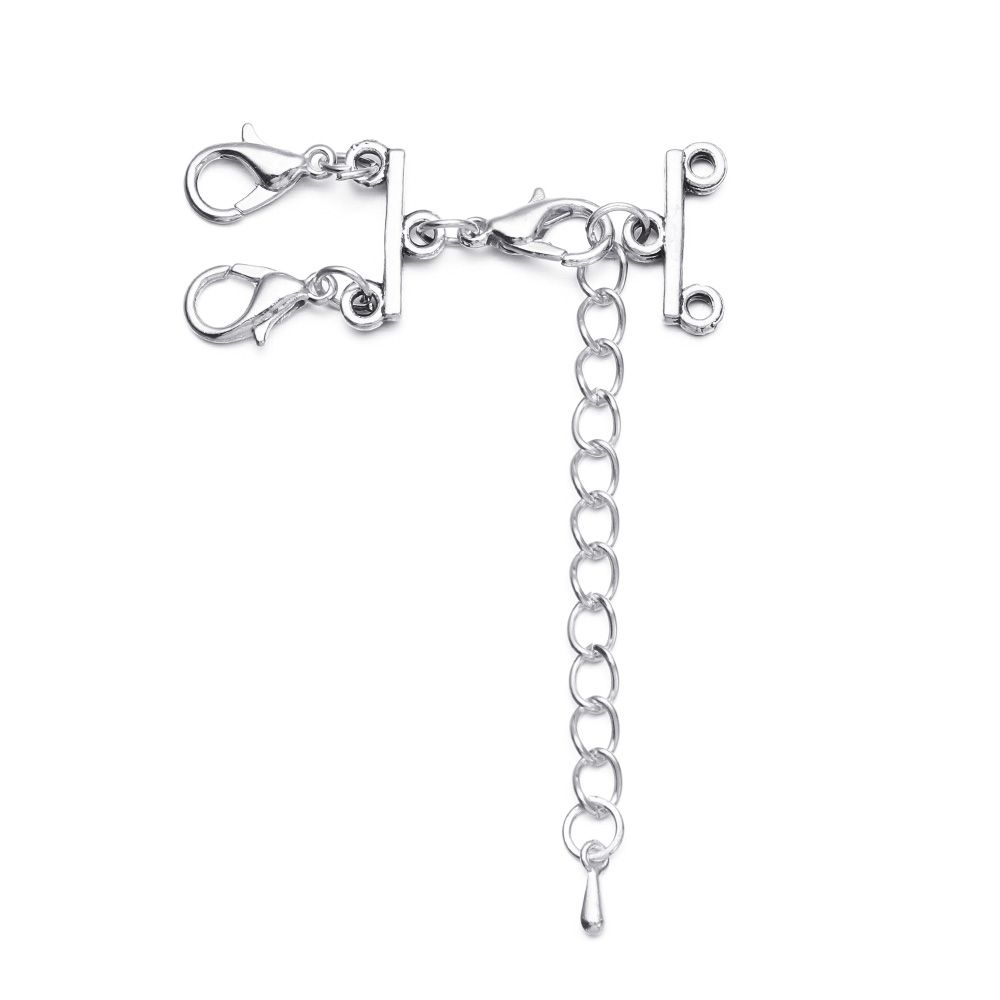 Цепь для самостоятельного изготовления ювелирных изделий, фурнитура для многослойных ожерелий, браслетов, соединители, многорядные застежки