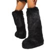 Cross-border Y2k Imitation Raccoon Fur Boots Long Tube Winter Ladies Winter Imitation Fur Fox Snow Boots Tall Boots