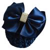 Nurse Zircon Hotel Big Bow Ponytail Clip Korean Bun Snood Women Spring Clips Hairgrips Cover Net