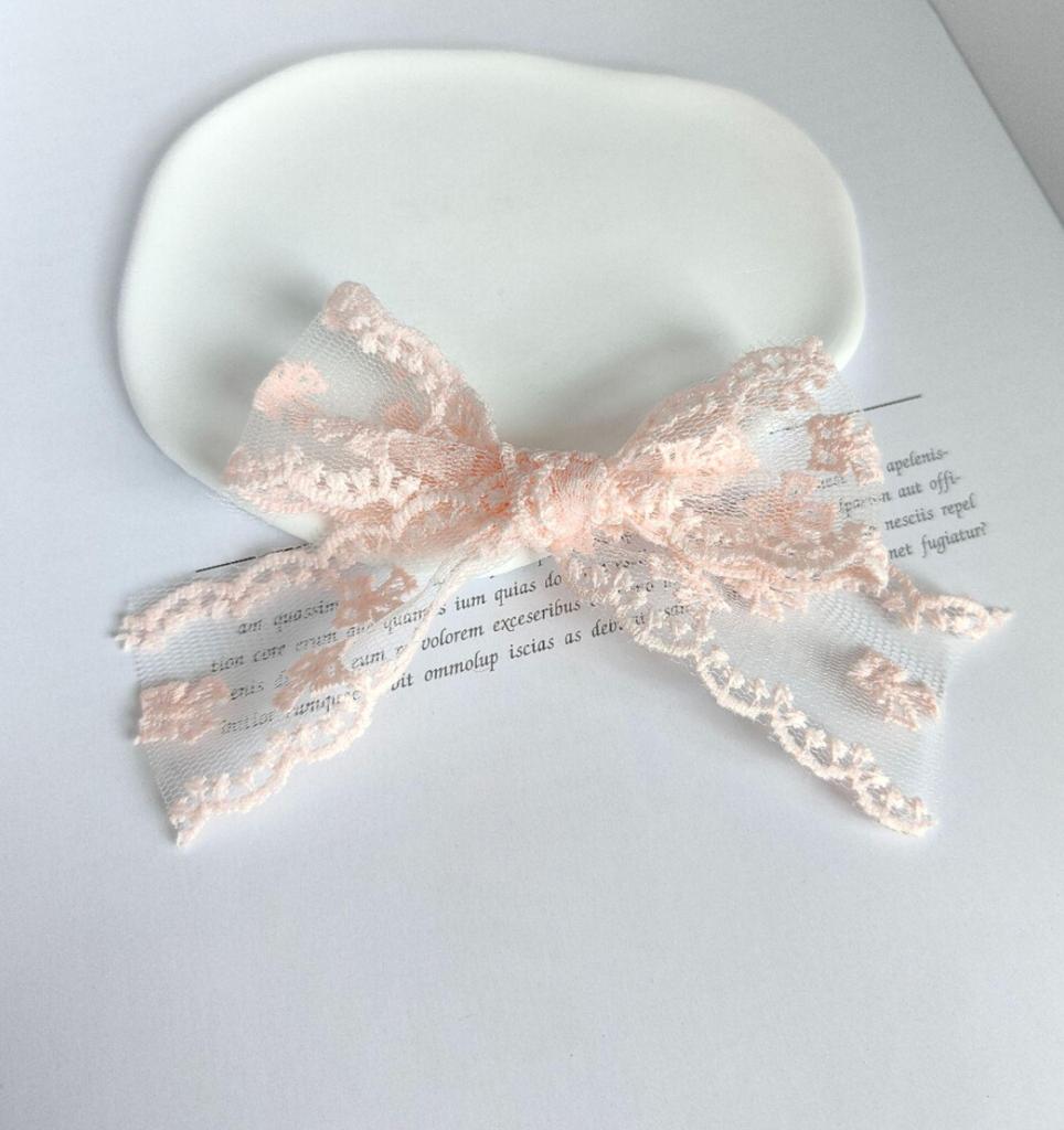 Сладкий темпераментный сетчатый кружевной бант для головы - аксессуары для волос и одежды своими руками