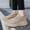 Пара вязаной обуви весна и осень легкие нескользящие кроссовки для бега универсальные дышащие студенческие туфли