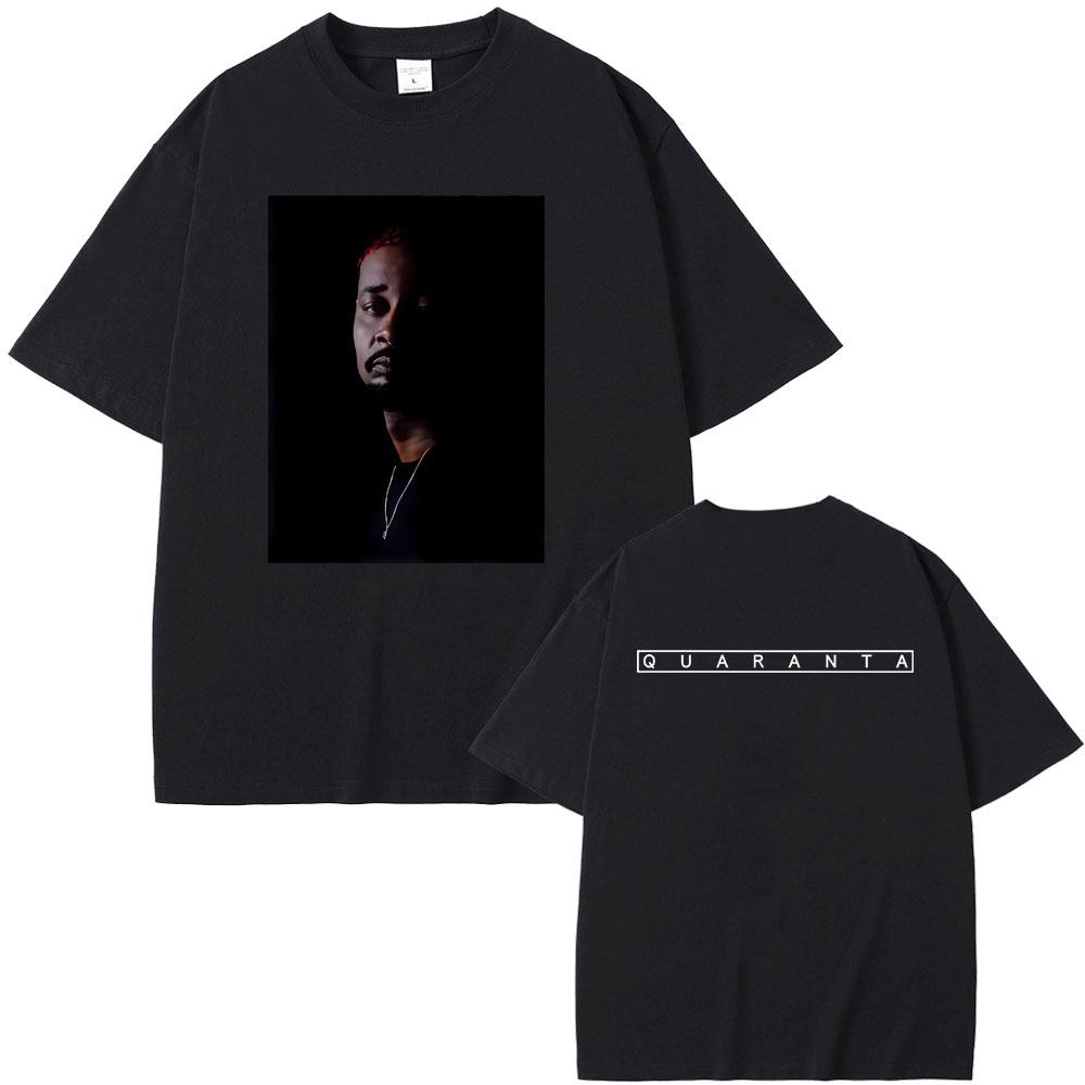 Rapper Danny Brown Quaranta Album Graphic Tshirt Men Women Hip Hop Fashion Oversized Short Sleeve T Shirt Male Pure Cotton Tees