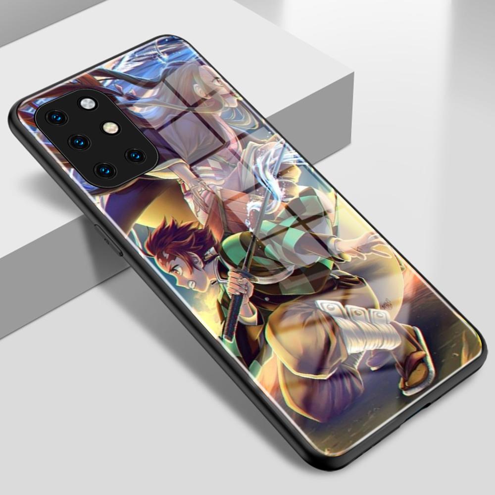 Anime Demon Slayer Tokitou Muichirou Phone Case For Oneplus9 9Pro 6 6T 7 7Pro 7TPro Nord Oneplus 8 8Pro 8T Tempered Glass Shell