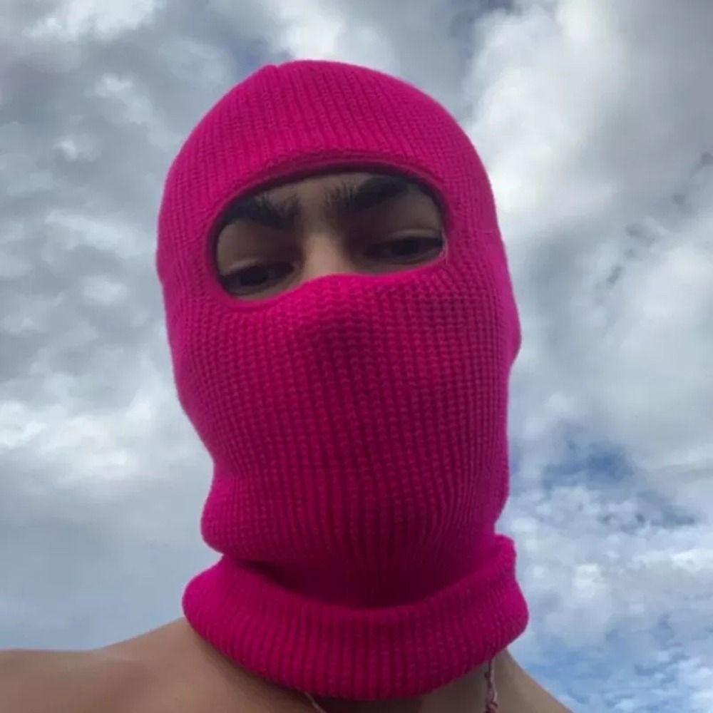 Collar Hat Ear Protection Scarf Mask Women Winter Cap Knitted Hats Full Face Cover Men Beanies Hat