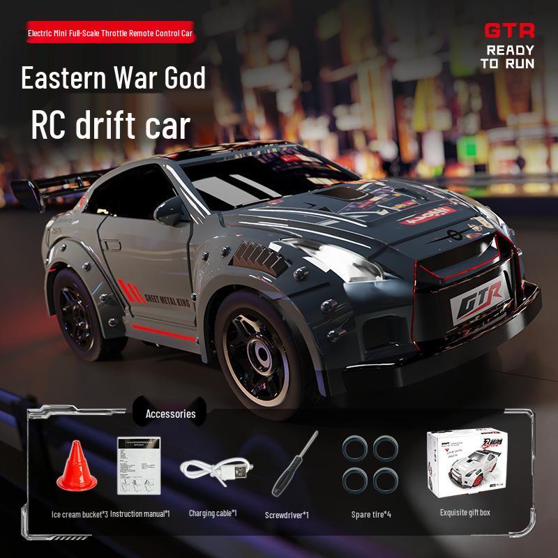 AE86 1:64 Mini Remote Control Drift Car with Lights - Nostalgic Electric Toy Gift for Kids