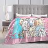 Chiikawa Catoon Flannel Blanket Grabber Kawaii Customized Throw Blankets for  Sofa Bedding Lounge 125*100cm Bedspread