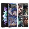 Чехол Genshin Impact Dragon Zhongli для Samsung Z Flip 3 4 5, складной мобильный чехол для Samsung Z Flip3 Flip4 Flip5 ПК, жесткий чехол