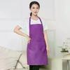 Взрослый однотонный фартук для работы на кухне и в ресторане, передник с карманами