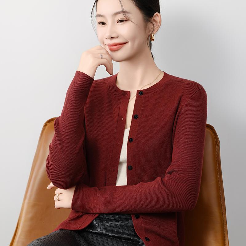 Женский легкий кардиган из 50% шерсти и 50% шелка Mulberry — универсальный трикотаж на все 4 сезона для комфорта и стиля в любое время года