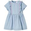 Children's Dress with Soft Blue Ruffles 92/104/116/128/140