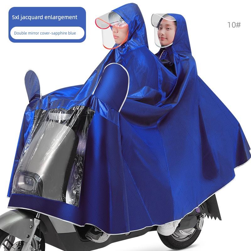Raincoat for Electric Scooters, Long Style for Women, New Model for Men, Motorcycle-Specific, Single/Double Person, Enlarged Full-Body Rain Poncho