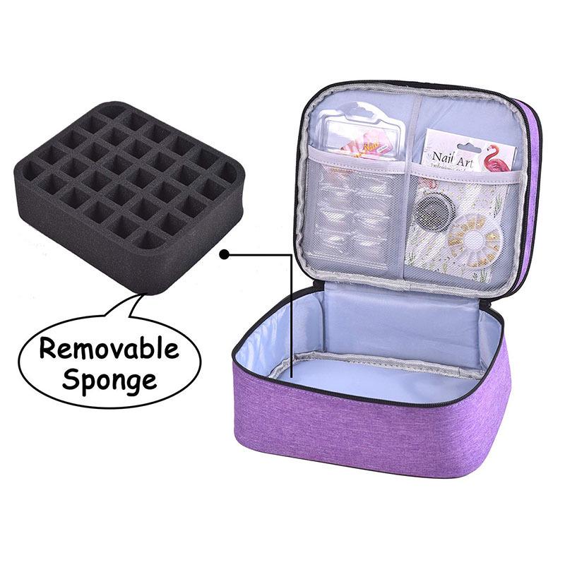 Сумка-органайзер двойного слоя для лака для ногтей и эфирных масел - Портативная, большой вместимости, ручная для хранения помады и многого другого