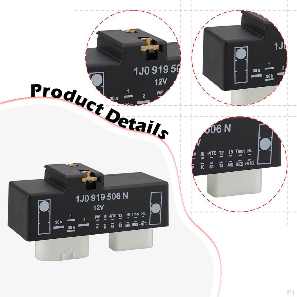 Модуль управления вентилятором охлаждения 1J0919506N Реле радиатора для Volkswagen