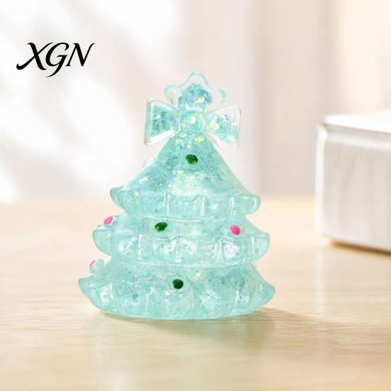 Relaxation Toys for Travel Christmas Tree Stress Ball, Soft TPR Squeeze Toy Relief, Glow Relief Adults in Dark Hand Fidget Sensory Toy, Holiday