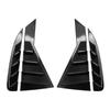 2pcs Rear Side Window Blinds Trim Cover Louver Stickers Frame ABS Carbon Fiber Auto Car Accessories For KIA RIO K2 2011~2015