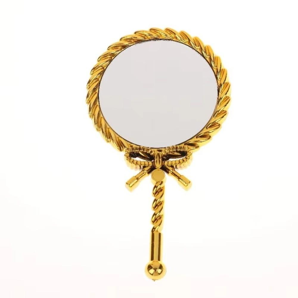 Noble Ancient Court Style Handheld Makeup Mirror Round Shape Round Cosmetic Mirror Cosmetic Use