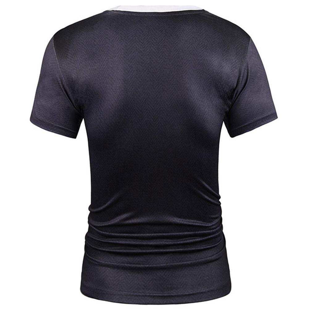 Модная футболка с круглым вырезом и круглым вырезом, футболка с коротким вырезом и 3D-принтом