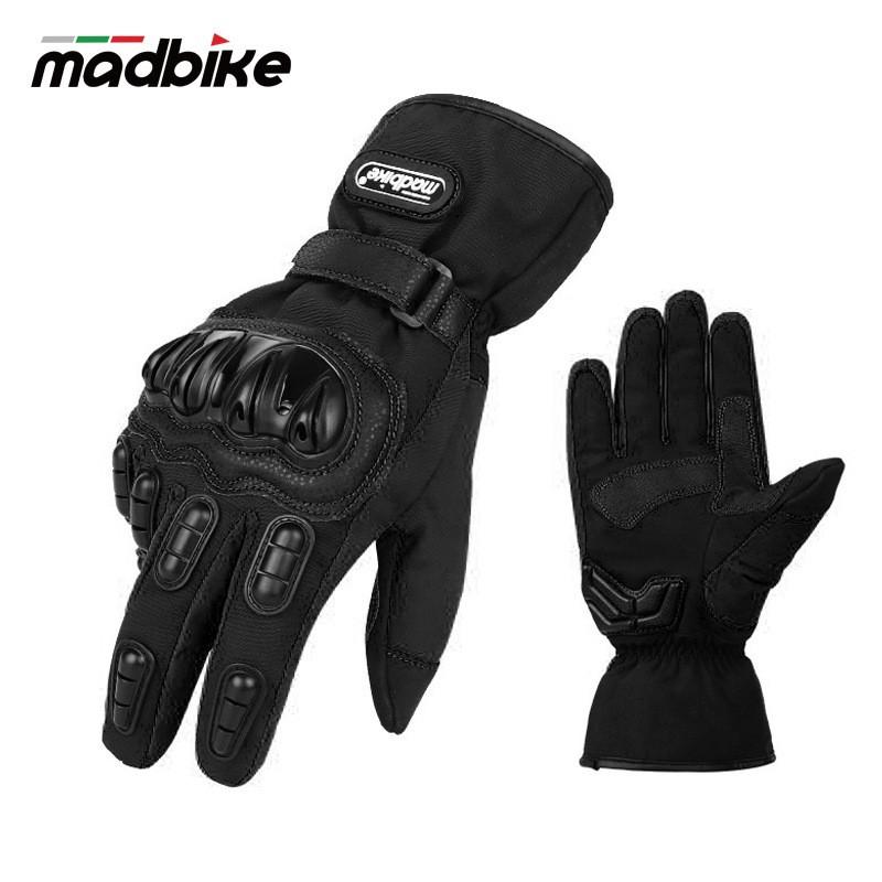 MADBIKE Mens Motorcycle Gloves Winter Warm Waterproof Anti-Slip Crash Protection Cycling Protective Gear Safety Riding