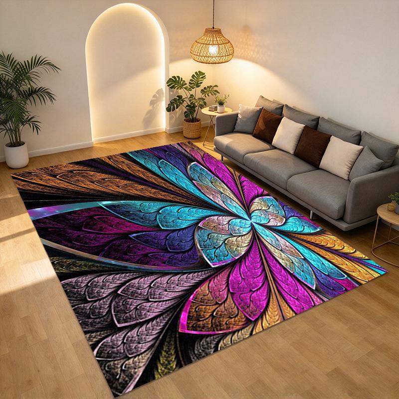 Colorful Bloom Living Room Nonslip Area Rug Soft Carpet For Bedroom Game Playroom Sofa Office Home Decor Doormat Christmas Gift C9301525