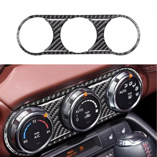 3 шт. Накладка на центральную консоль климат-контроля из настоящего углеродного волокна для Mazda MX-5 2016-